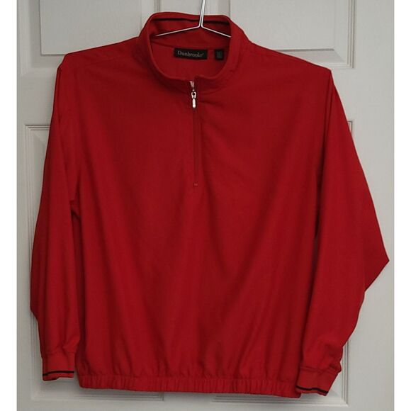 Dunbrooke Mens XL‎ Red 1/4 Zip 100% Polyester Style No 8069 Firestone Logo Back - Picture 2 of 15